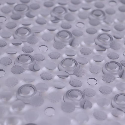 Durable Oval Bubble Bath Mat with Suction Cups Slip-Resistant Design Secure Shower Experience Easy Machine Wash Non-Textured