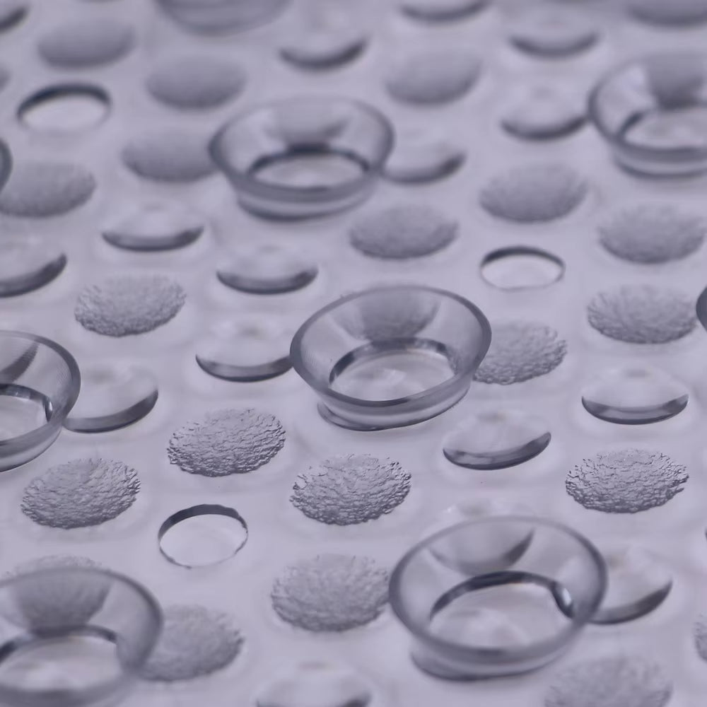Durable Oval Bubble Bath Mat with Suction Cups Slip-Resistant Design Secure Shower Experience Easy Machine Wash Non-Textured