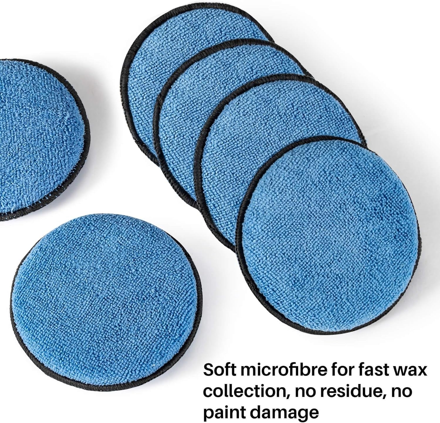 12 Pack Microfiber Foam Car Wax Applicator Pad - Foam Applicator Pads Detailing round 4.72 Inch Polishing Sponges for Car Wax Applicator Pad round Blue