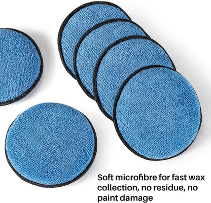 12 Pack Microfiber Foam Car Wax Applicator Pad - Foam Applicator Pads Detailing round 4.72 Inch Polishing Sponges for Car Wax Applicator Pad round Blue